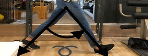 Attaque du talon au sol lors de la marche et étirement réciproque du complexe IJ/P