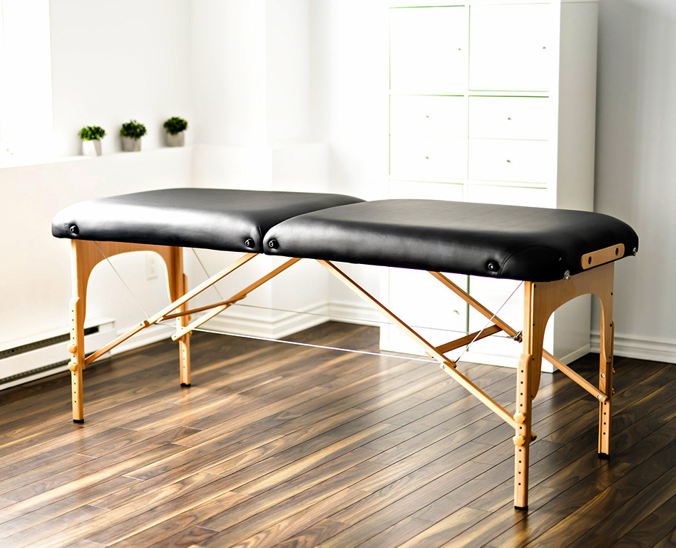 Matériel kiné : la table de massage pliante