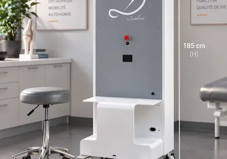 DPA Med installé sur table médicale dans un cabinet