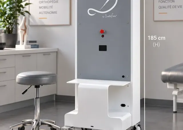 DPA Med installé sur table médicale dans un cabinet